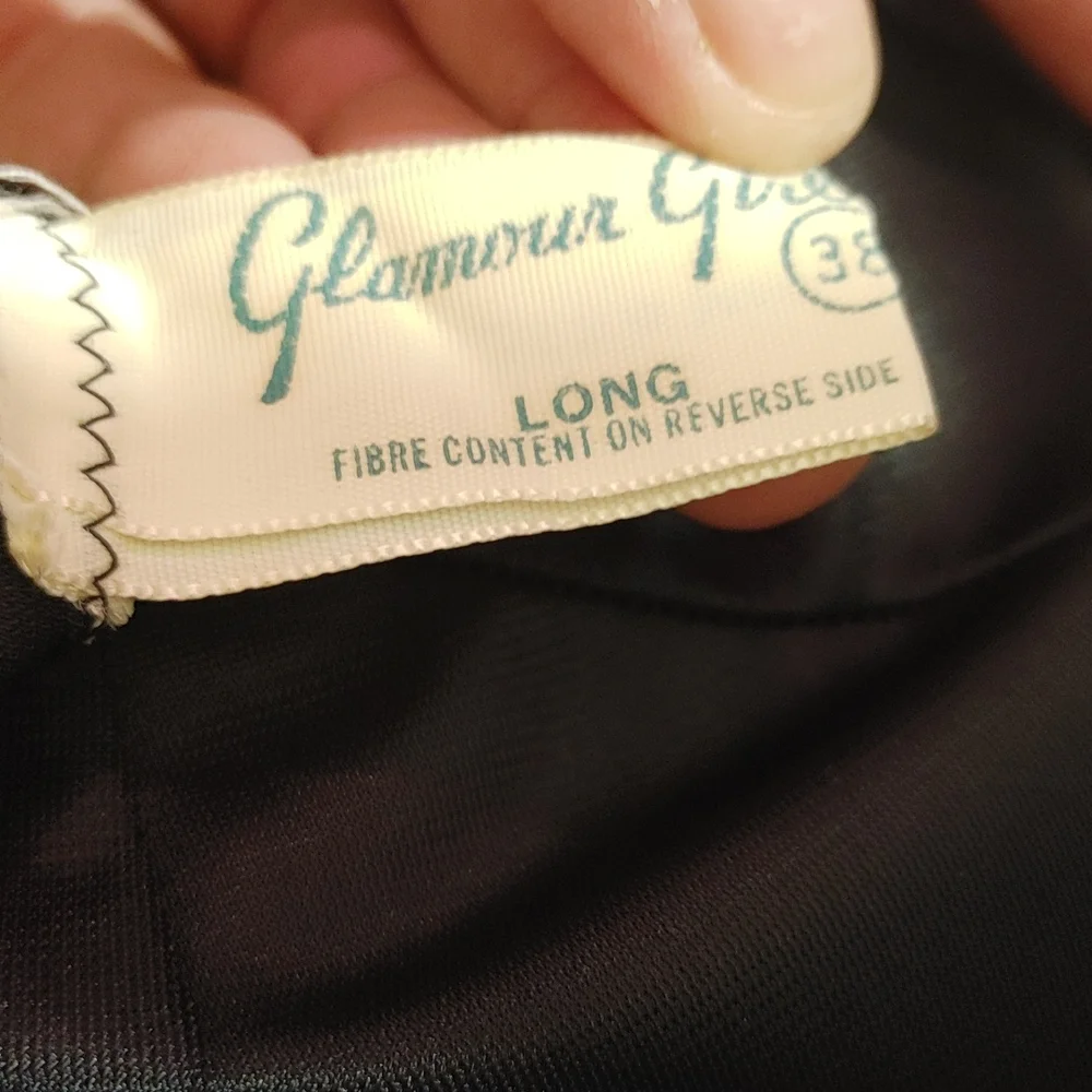 VTG Glamour Girl black Slip Dress chemise